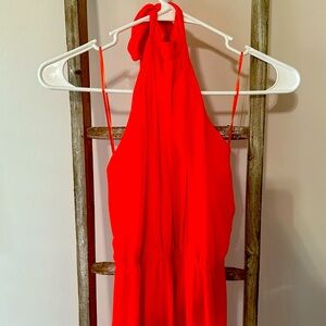 Halter tie maxi dress